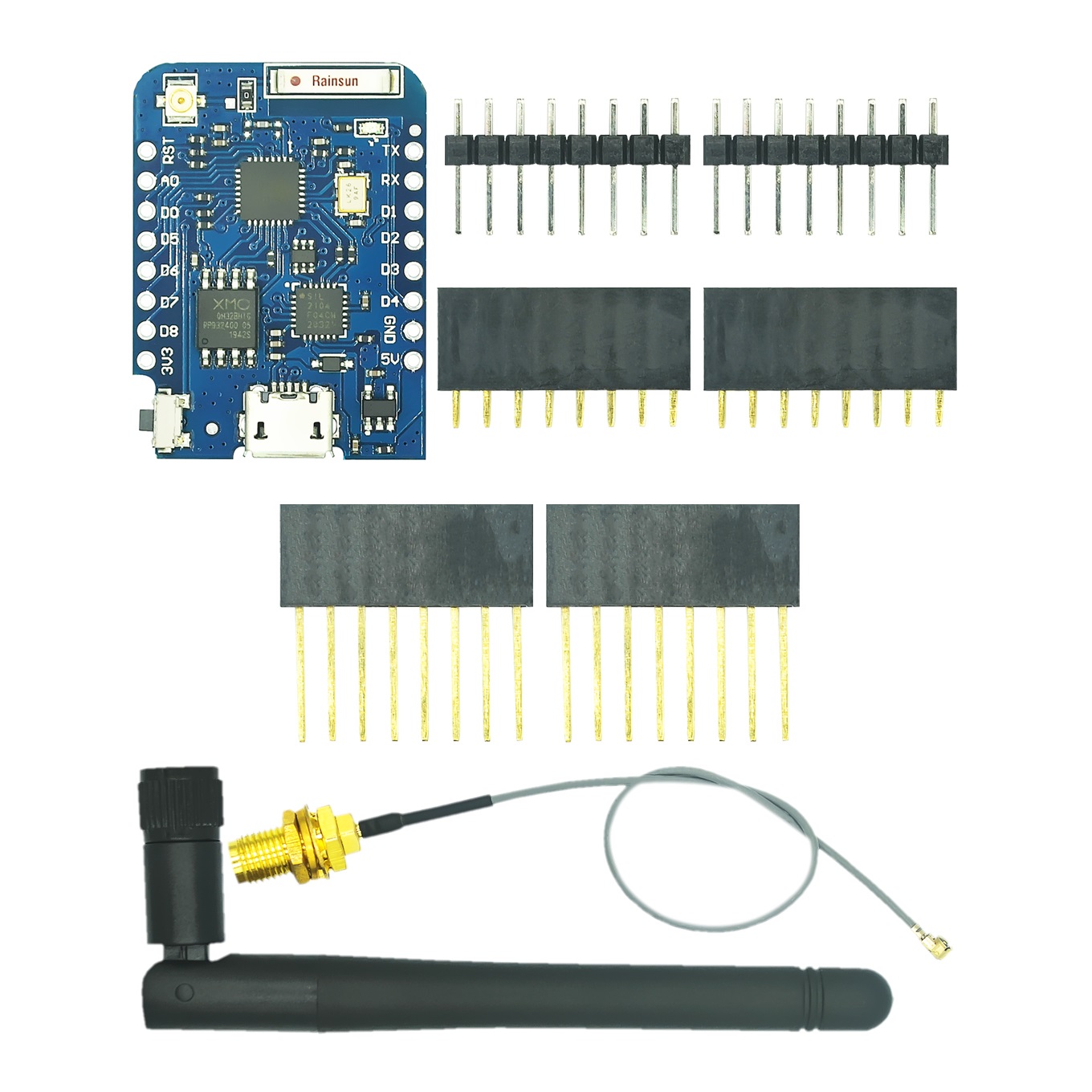 Esp8266 Nodemcu Board - WEMOS-Conector Antena Externa, Wi-Fi Development Board,