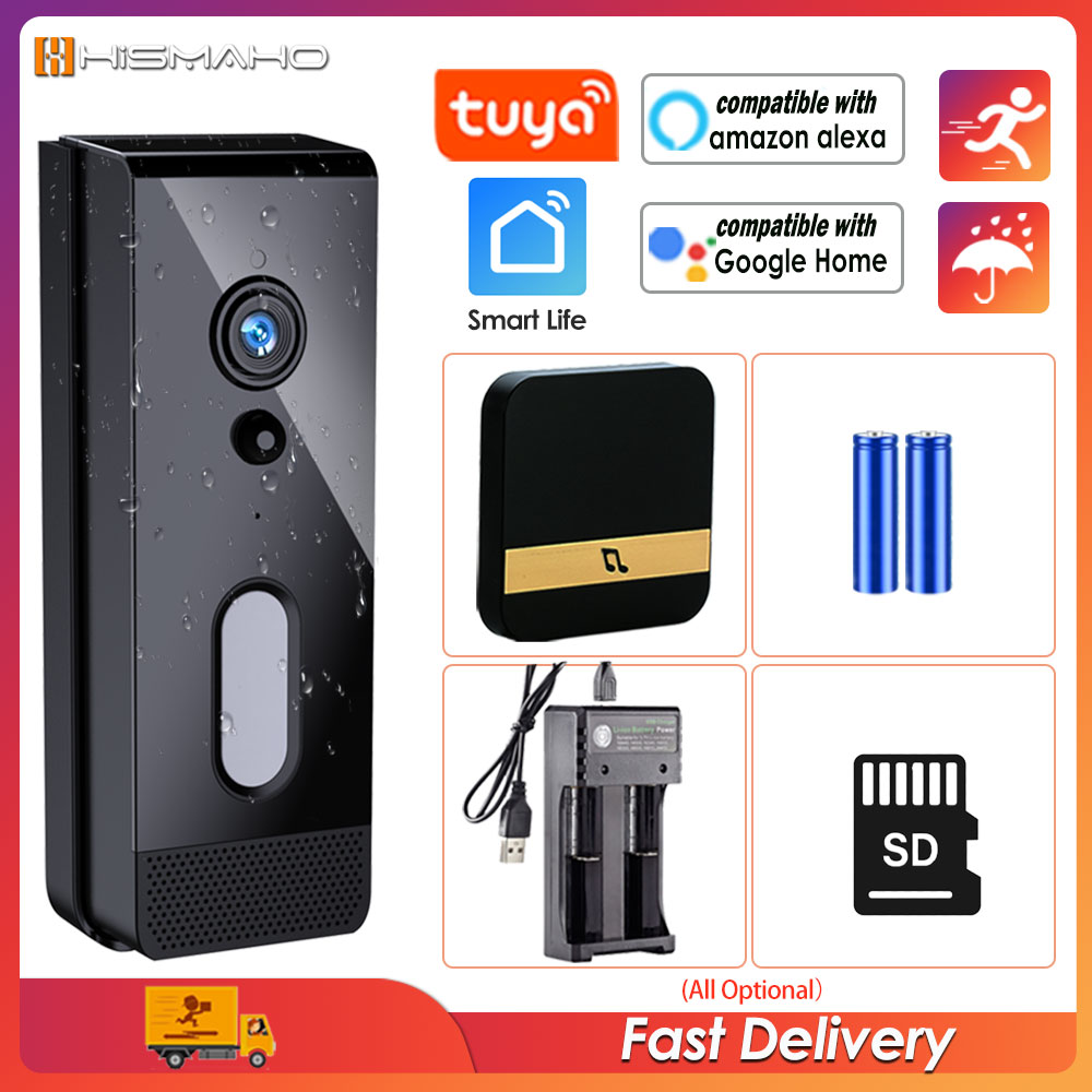 Smart Doorbell Wired - Tuya-Intercomunicador de vídeo sem fio à