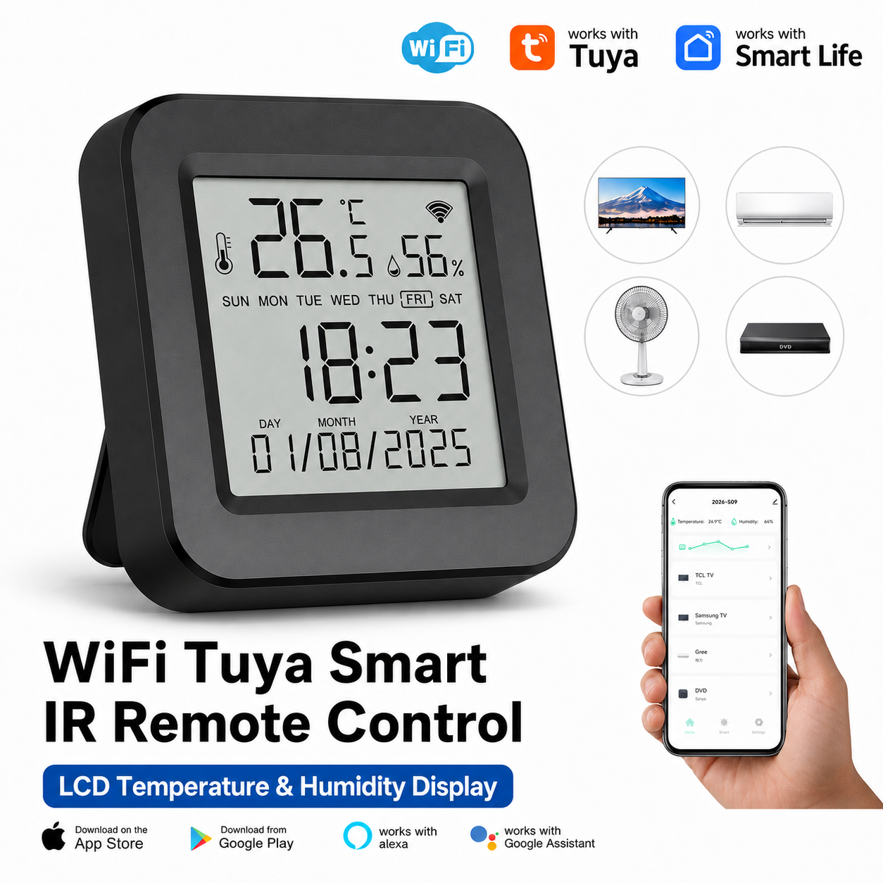 Ir Blaster Universal - Controle Remoto Inteligente Tuya WiFi IR,