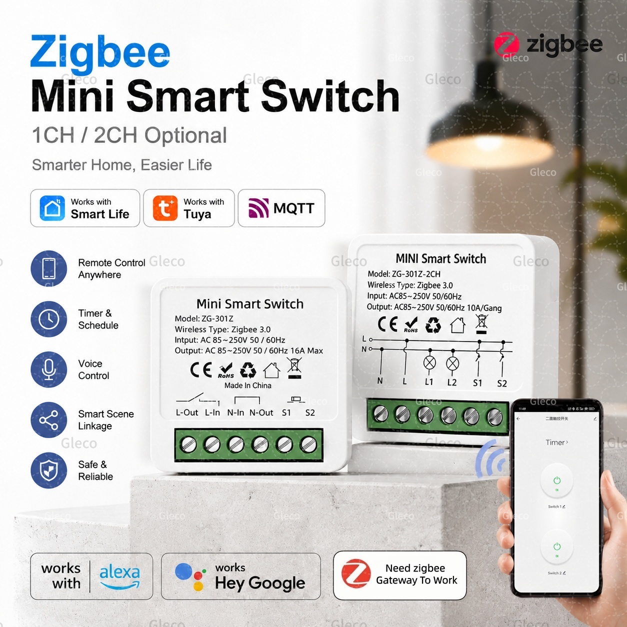 Home Automation Diy - Interruptor Inteligente Zigbee Tuya Smart Life