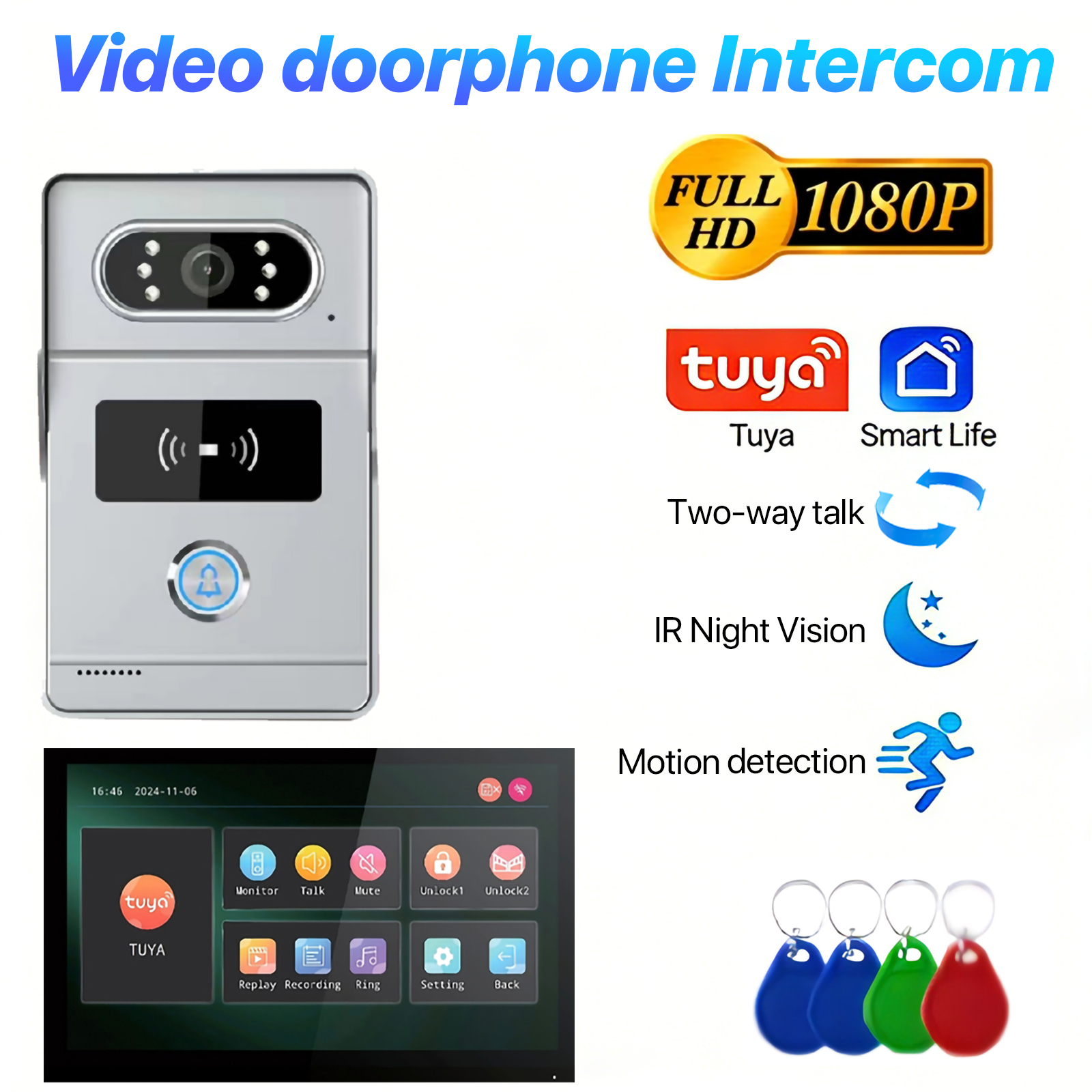 Smart Doorbell Wired - Sistema de Campainha Inteligente Tuya com