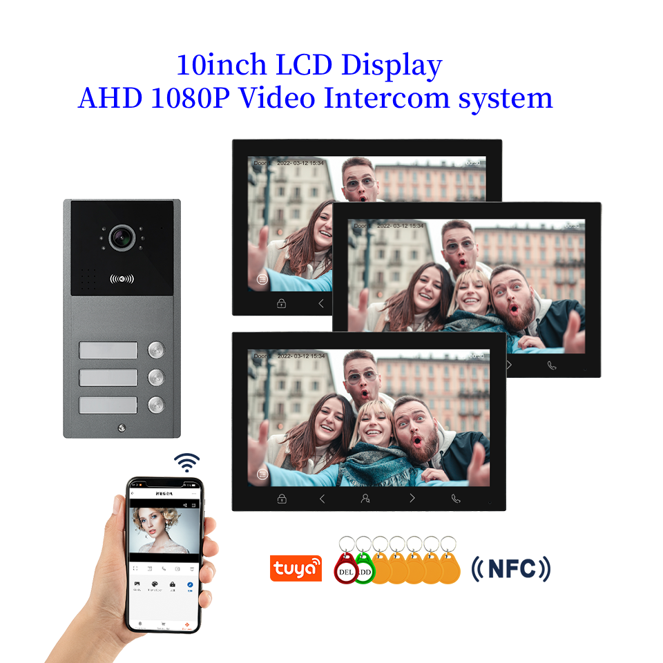 Smart Doorbell Wired - 10 polegada tuya wifi vídeo porteiro