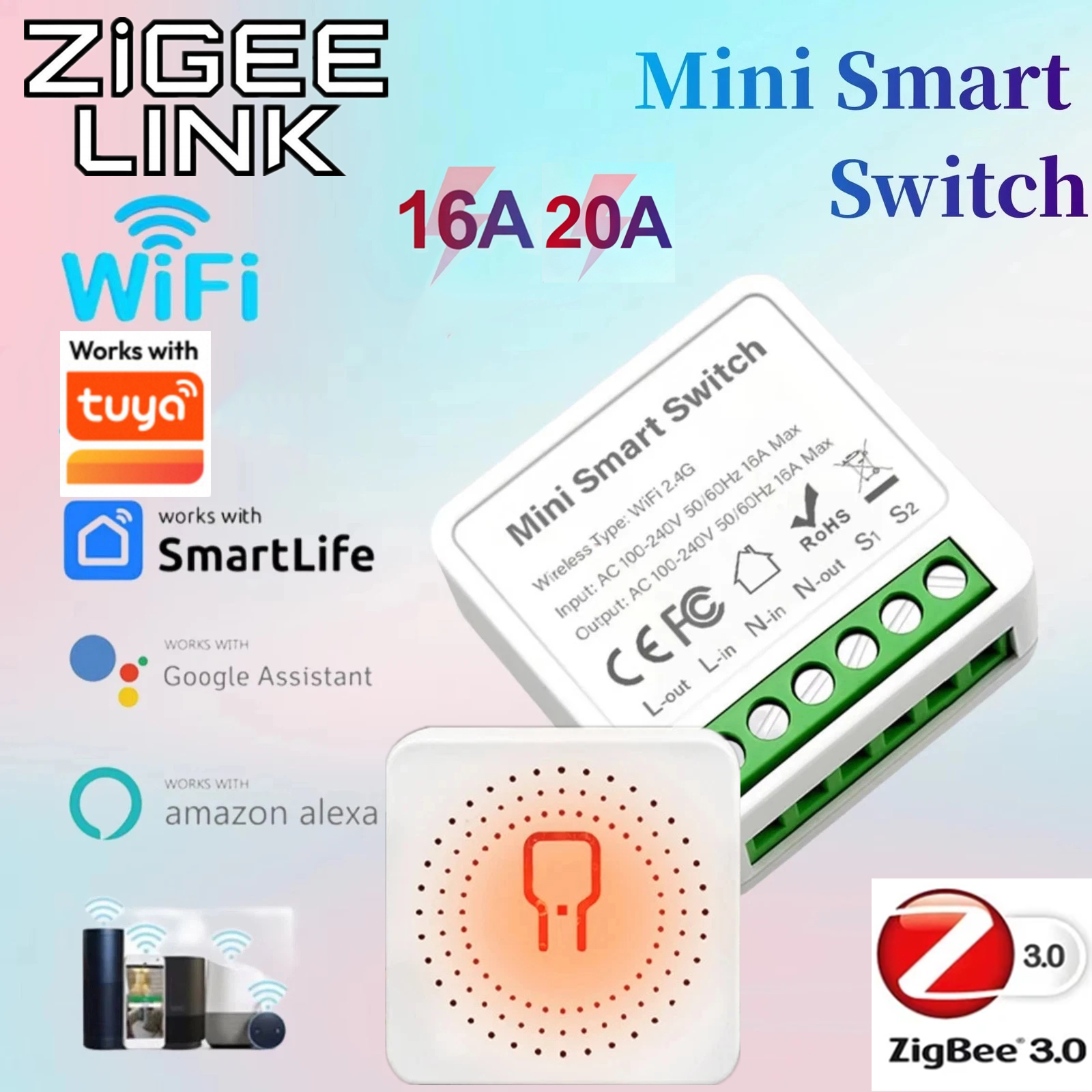 Diy Automation - Interruptor Inteligente WiFi Tuya Mini 16A