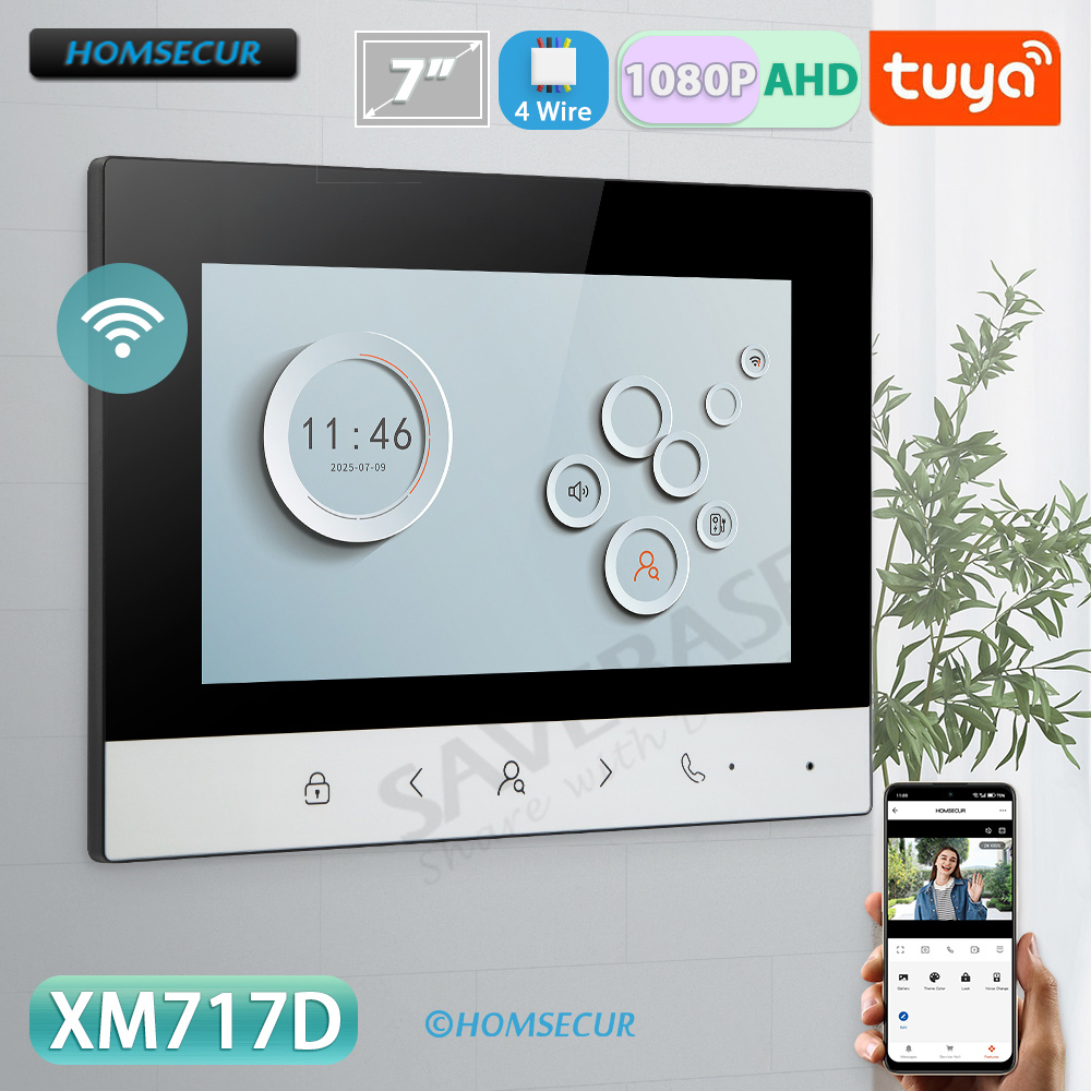 Smart Doorbell Wired - Monitor Interno Inteligente Tuya WIFI com
