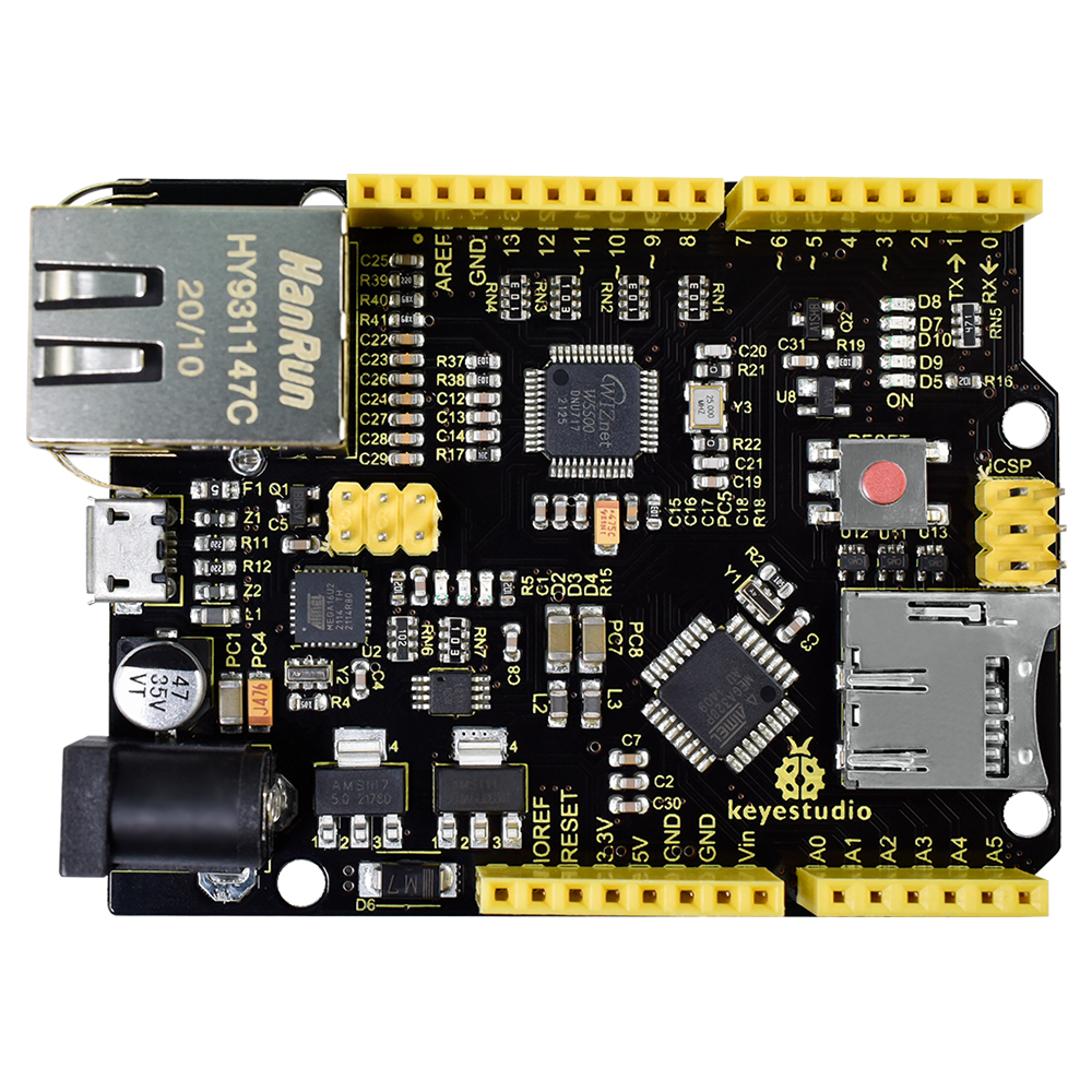 Ethernet Module W5500 - Keyestudio W5500 ETHERNET PLACA DEVELOPAMENTO SHIELD