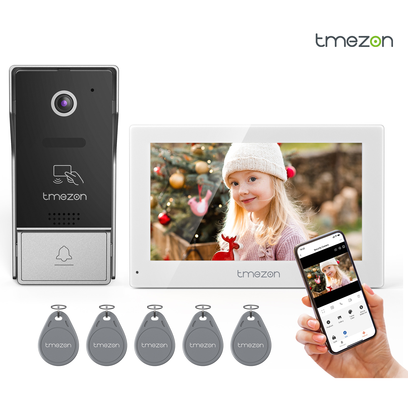 Smart Doorbell Wired - 7 Polegada tuya 1080p sem fio