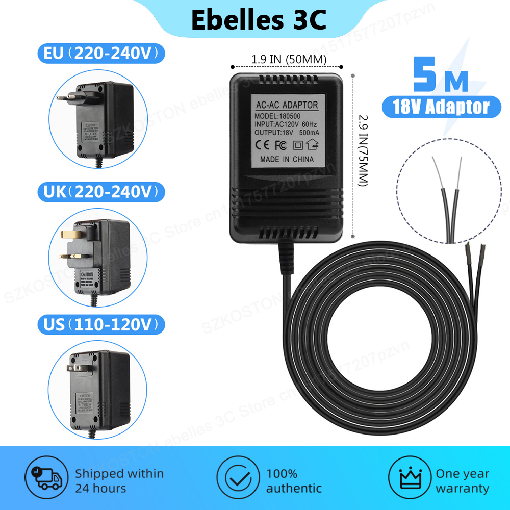 Smart Doorbell Wired - 18v ac transformador carregador para anel