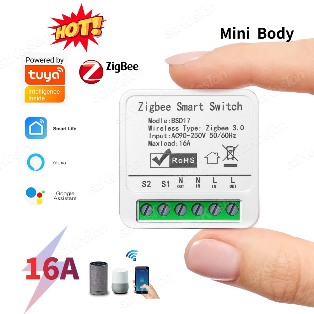 Home Automation Diy - 16a tuya zigbee módulo de interruptor