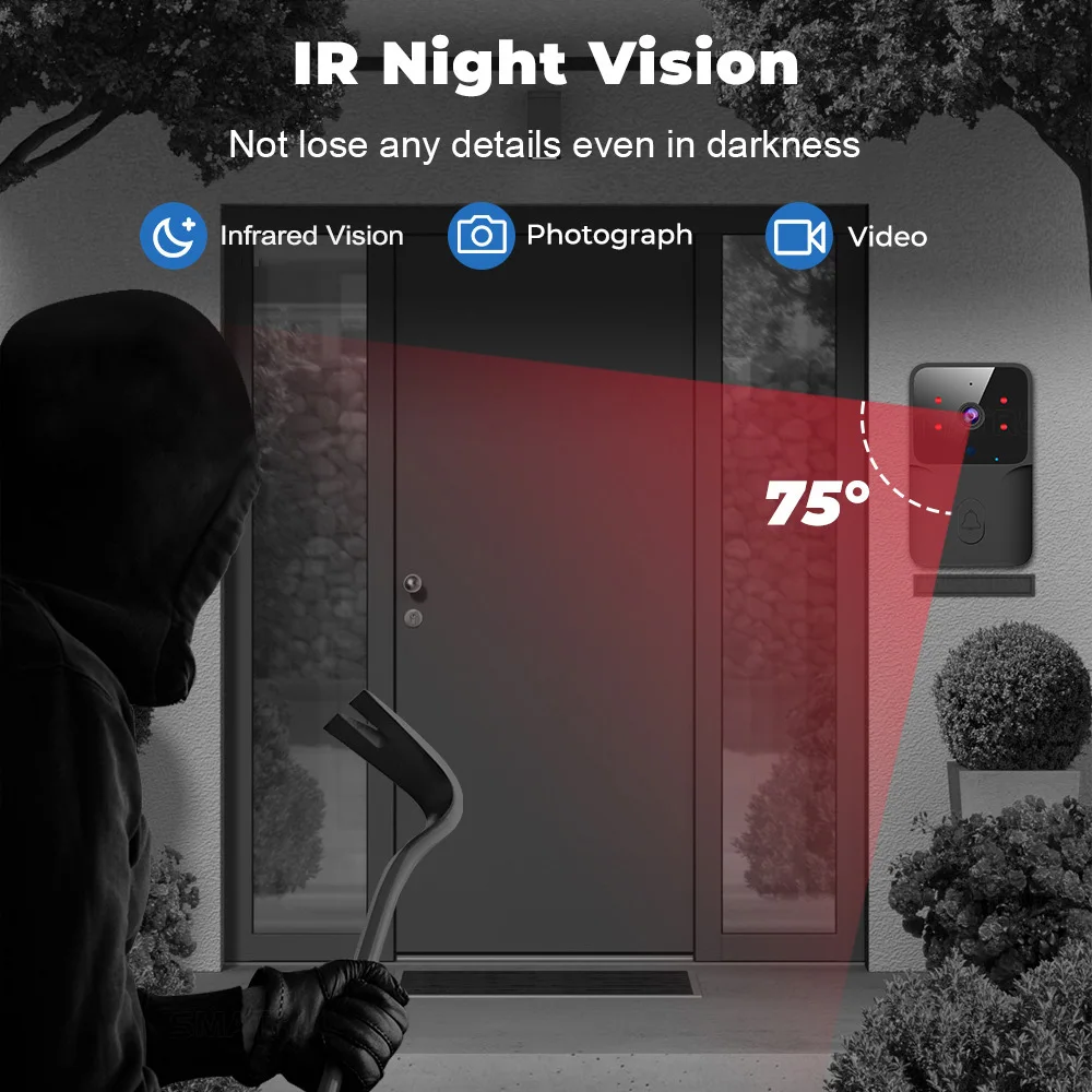 Campainha de Vídeo WiFi 2026 1 - Smart Doorbell Wired avaliação e preço