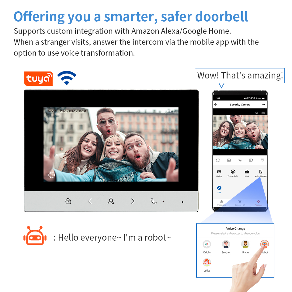 10 polegada tuya wifi vídeo po - Smart Doorbell Wired avaliação e preço
