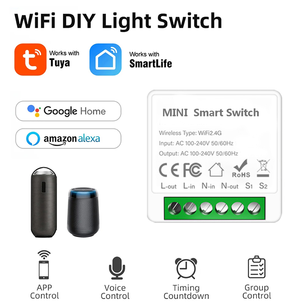 Controle de 2 vias tuya mini 1 - Home Automation Diy avaliação e preço