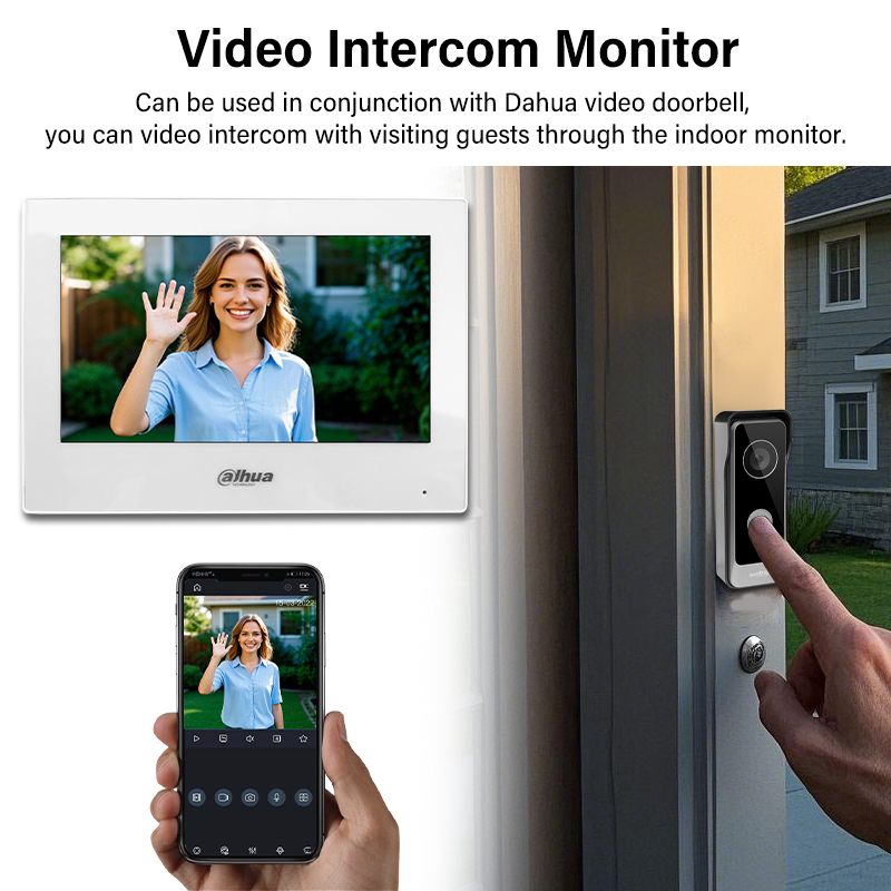 Monitor Interno Dahua WiFi de  - Smart Doorbell Wired avaliação e preço