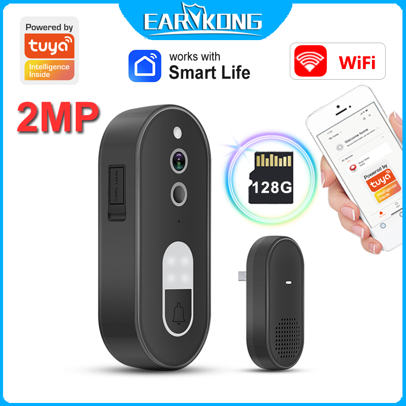 Campainha de Vídeo WiFi Compat - Smart Doorbell Wired avaliação e preço