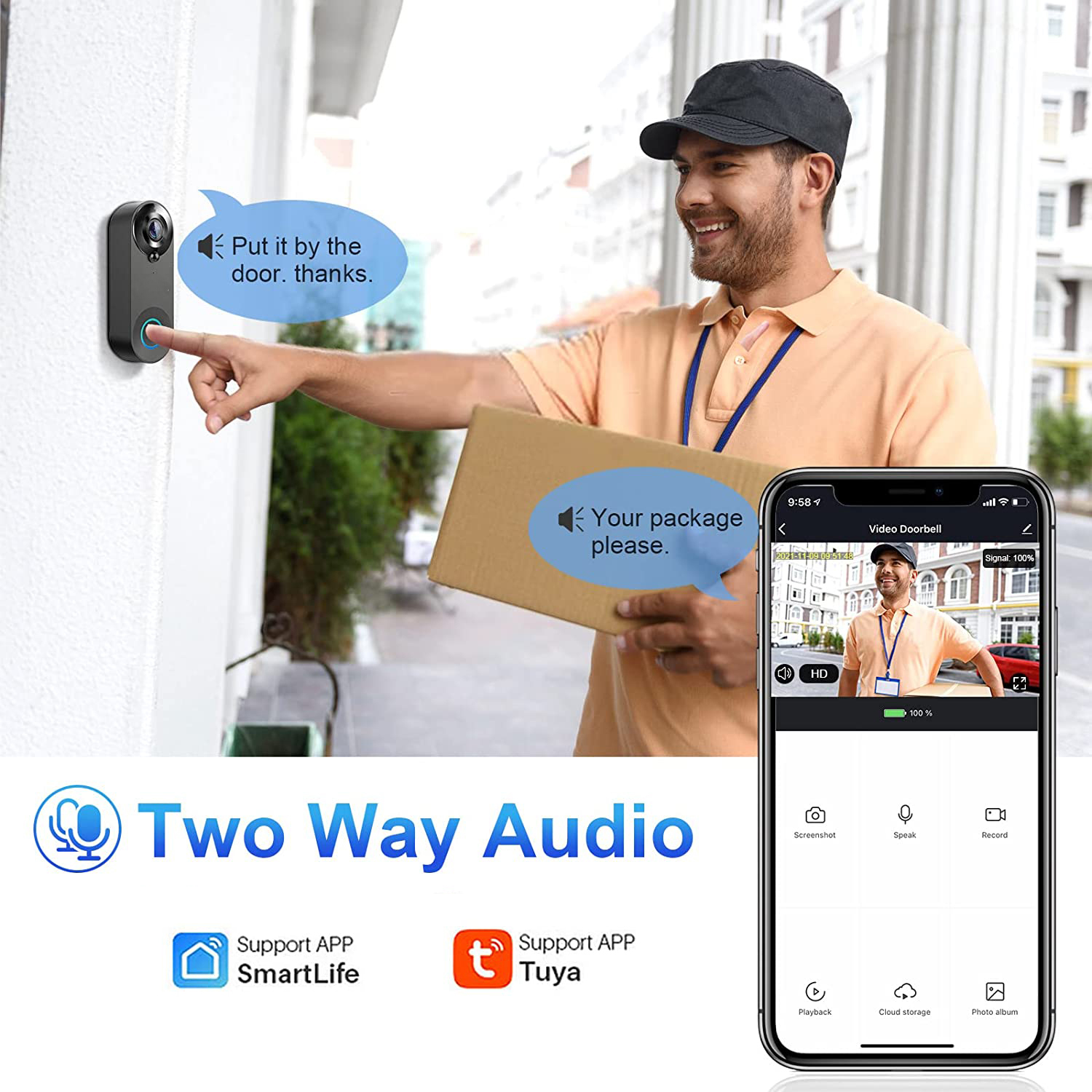 Campainha de Vídeo WiFi 5G 2.4 - Smart Doorbell Wired avaliação e preço