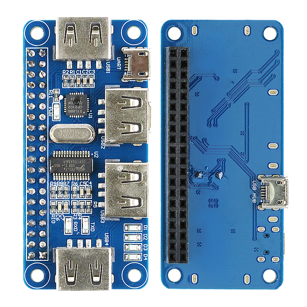 Placa de Expansão USB 2.0 HUB  - Pi Zero W Board avaliação e preço