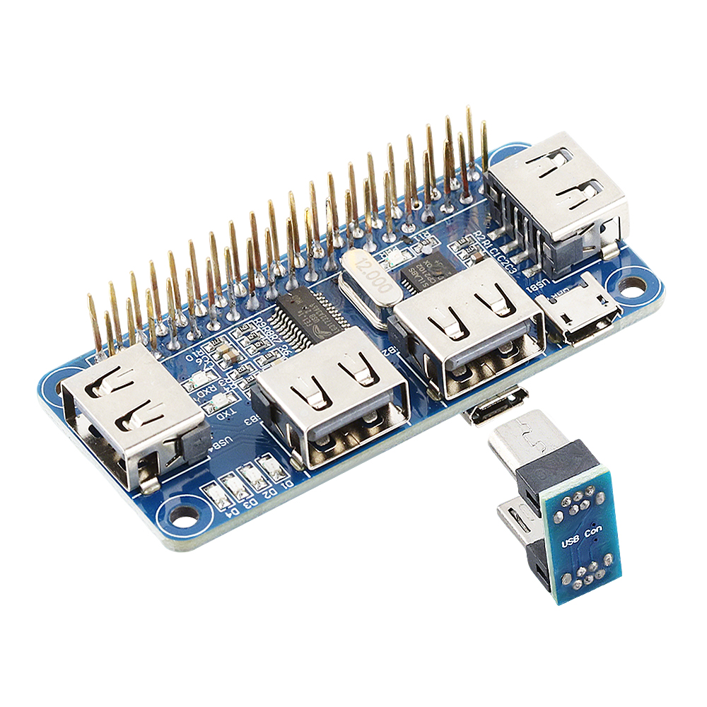 Placa de Expansão USB 2.0 HUB  - Pi Zero W Board avaliação e preço