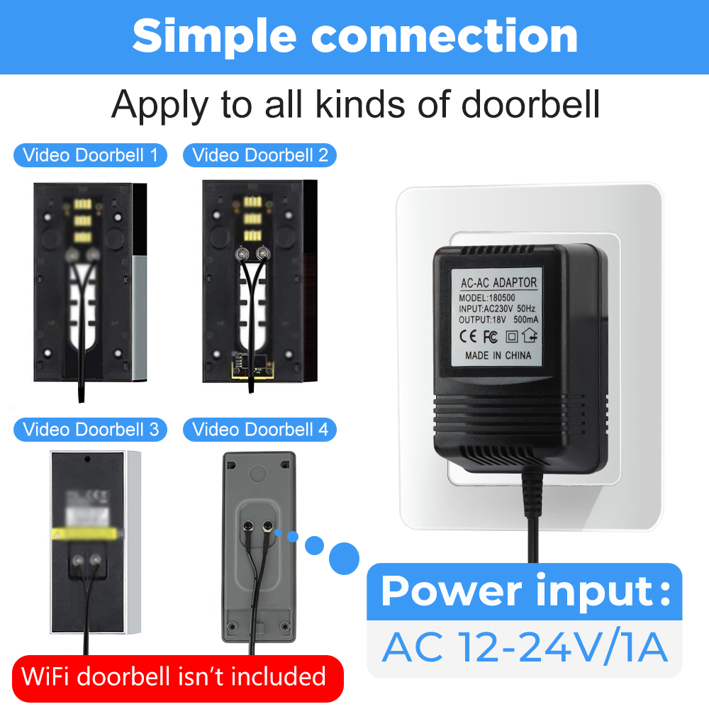 18v ac transformador carregado - Smart Doorbell Wired avaliação e preço